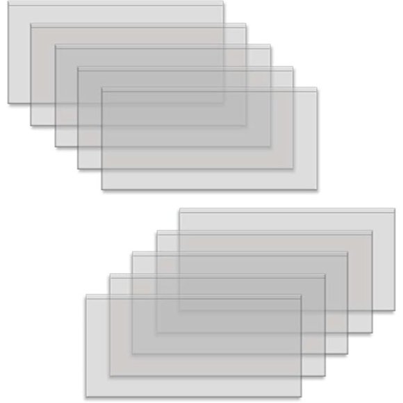 BCW Semi-Rigid Large Currency Dollar Bill Crystal Clear Protection Topload 10 pk - Picture 1 of 2